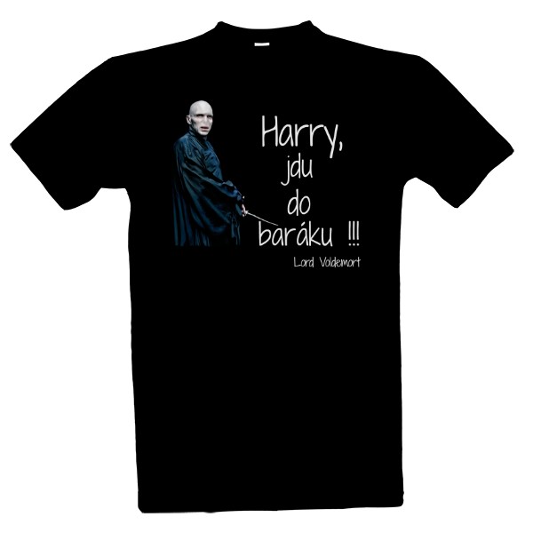 Tričko s potiskem Voldemort jde do baráku