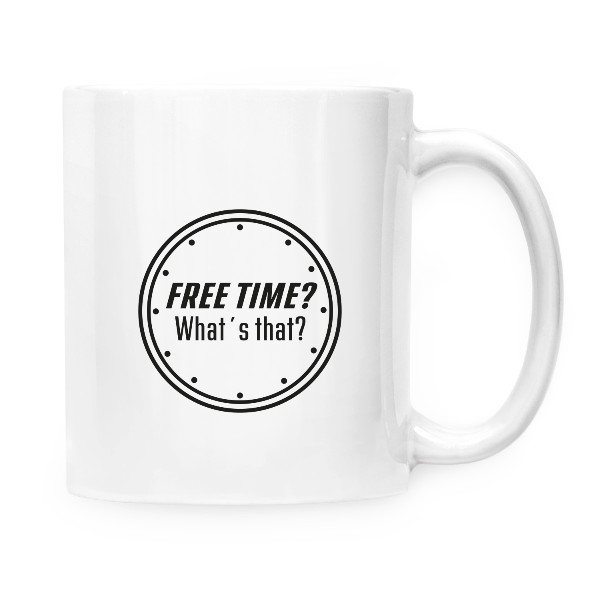 Hrnek malý bílý s potiskem Volno?