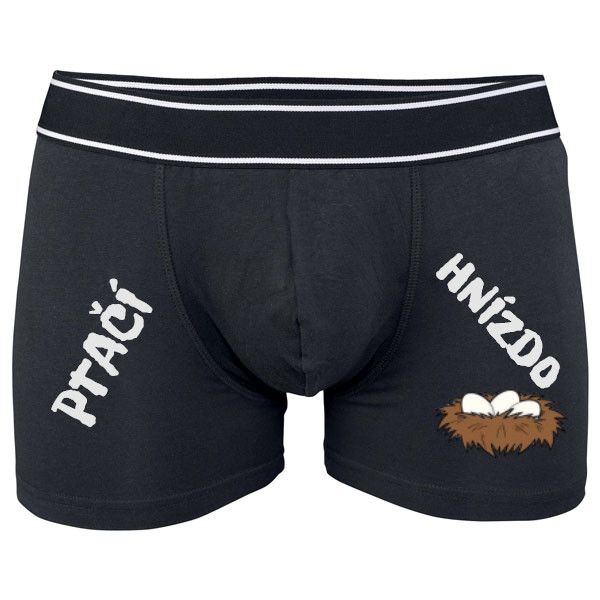 Boxerky Kariban s potiskem Vtipné trenýrky Ptačí Hnízdo