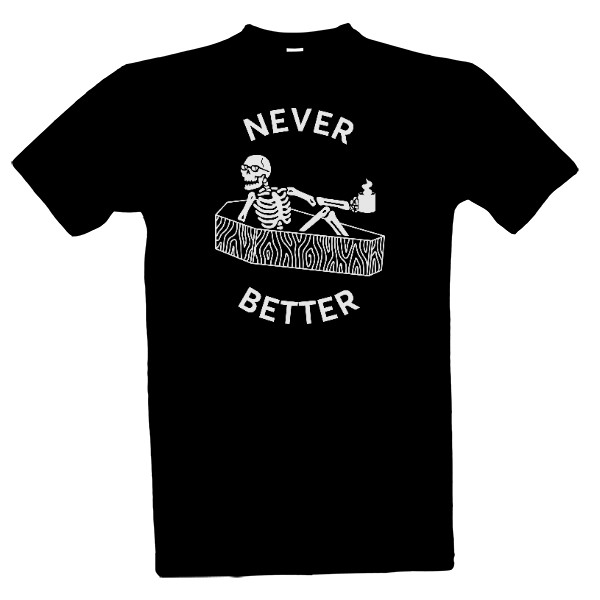 Tričko s potlačou Vtipné tričko s kostrou