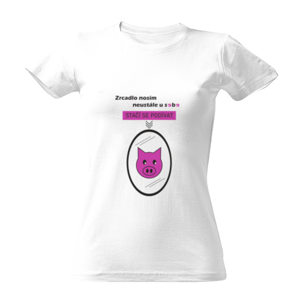 Tričko s potiskem Vtipné tričko zrcadlo