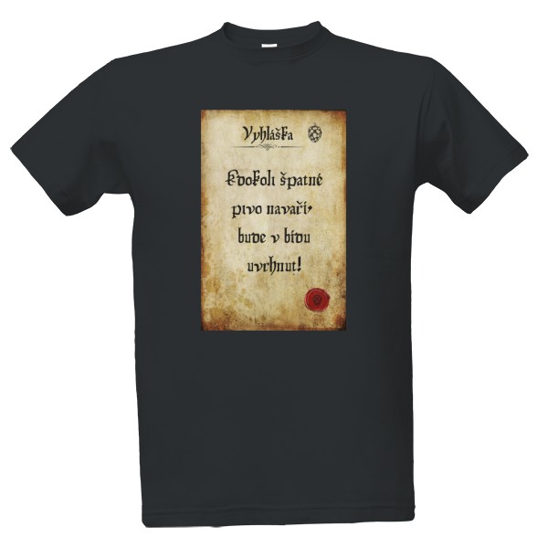 Tričko s potiskem Vyhláška