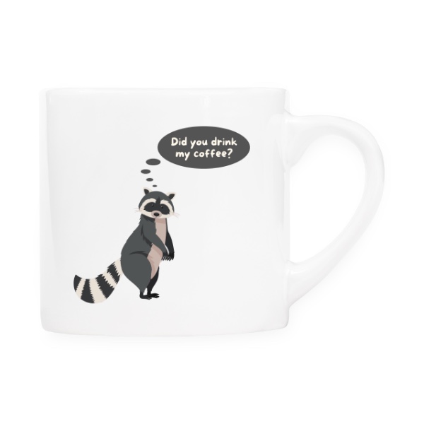 Hrnek espresso (Lungo) s potiskem Vypil jsi mi kávu?