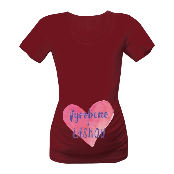 Tričko s potiskem Vyrobeno s láskou