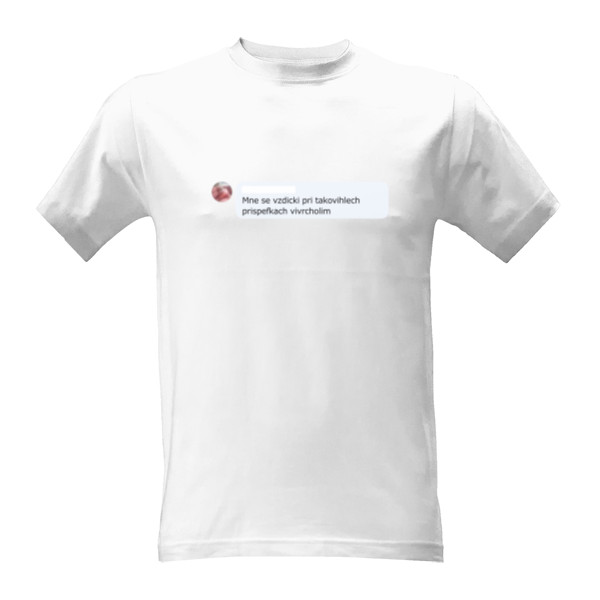 Tričko s potiskem Vzdicki vivrcholim - bílé krytí