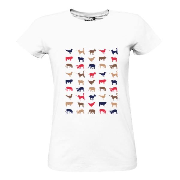 Vzor se zvířaty – dámské tričko Sun organic