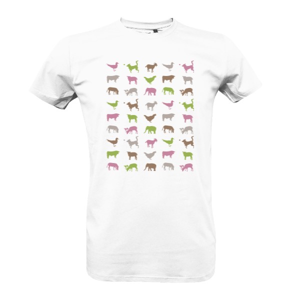 Vzor se zvířaty – pánské tričko Sun organic