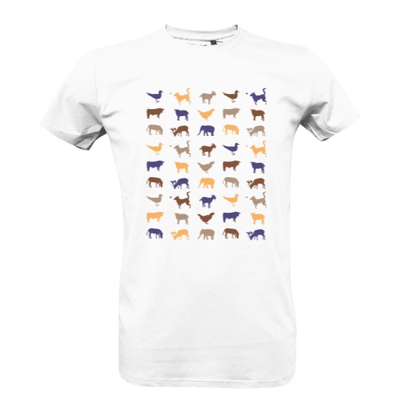 Vzor se zvířaty – pánské tričko Sun organic