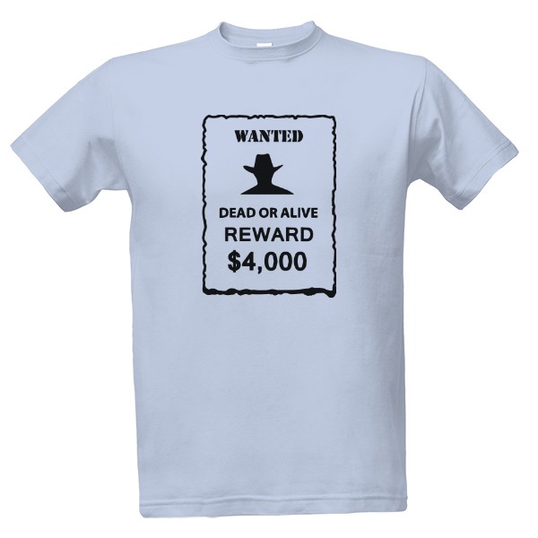 Tričko s potiskem wanted