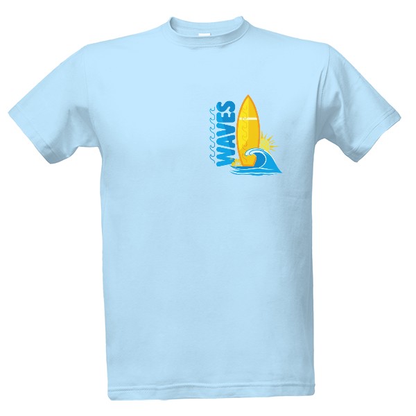 Tričko s potiskem waves
