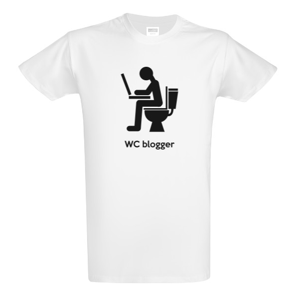 Tričko s potiskem Wc blogger