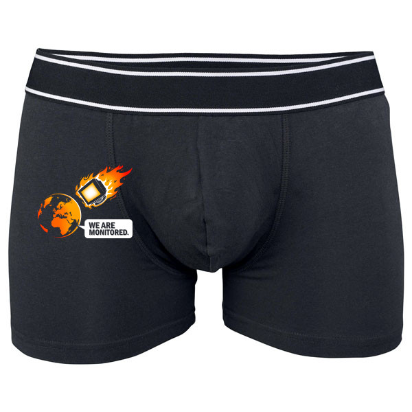 Boxerky Kariban s potiskem We are monitored
