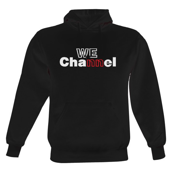 Pánská mikina s kapucí s potiskem WE CHANNEL BLACK BOSS