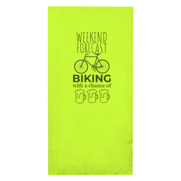 Nákrčník/bandana s potiskem Weekend forecast. Biking with a chance of beer.
