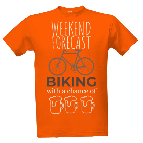 Tričko s potiskem weekend forecast