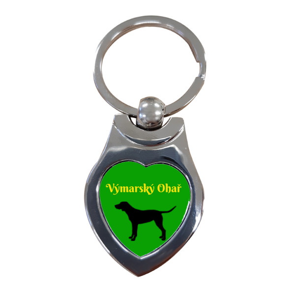 Heart keychain s potiskem Weimaraner decoration
