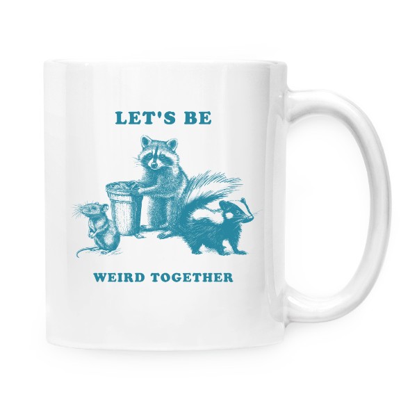 Hrnek malý bílý s potiskem Weird together