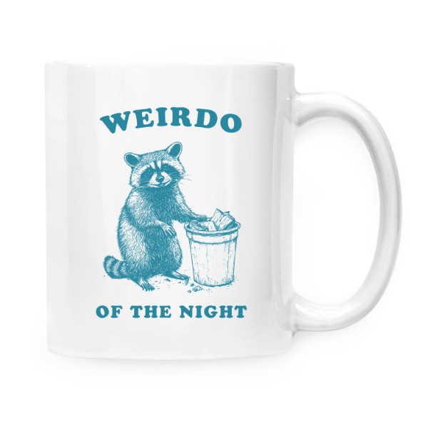 Hrnek malý bílý s potiskem Weirdo of the night