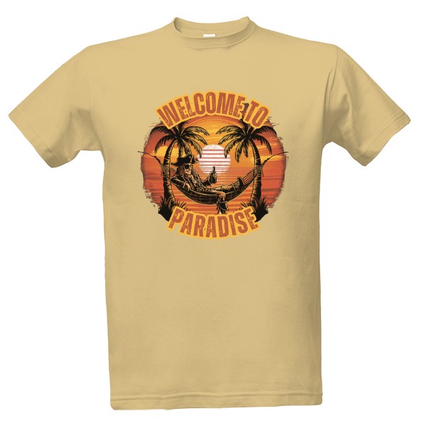 Tričko s potlačou Wellness v raji