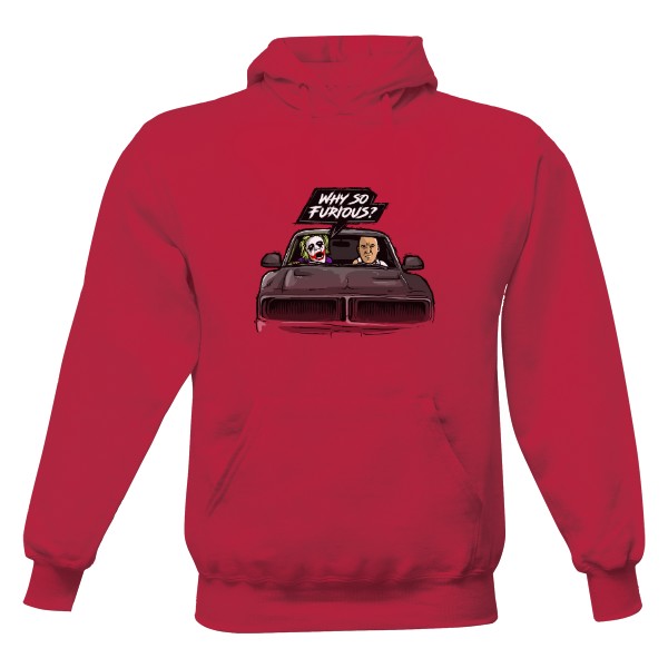 Pánská mikina s kapucí s potiskem Why so Furious