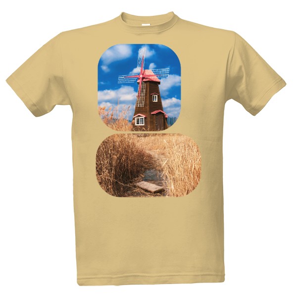 T-shirt Windmill at the field - Korea