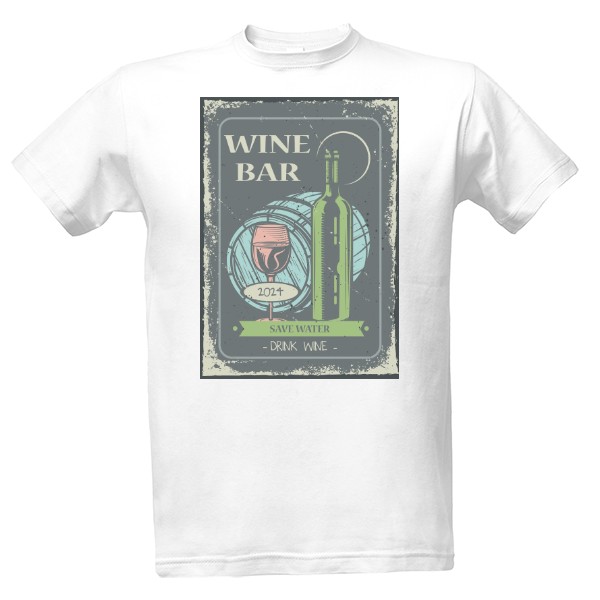 Tričko s potiskem Wine bar