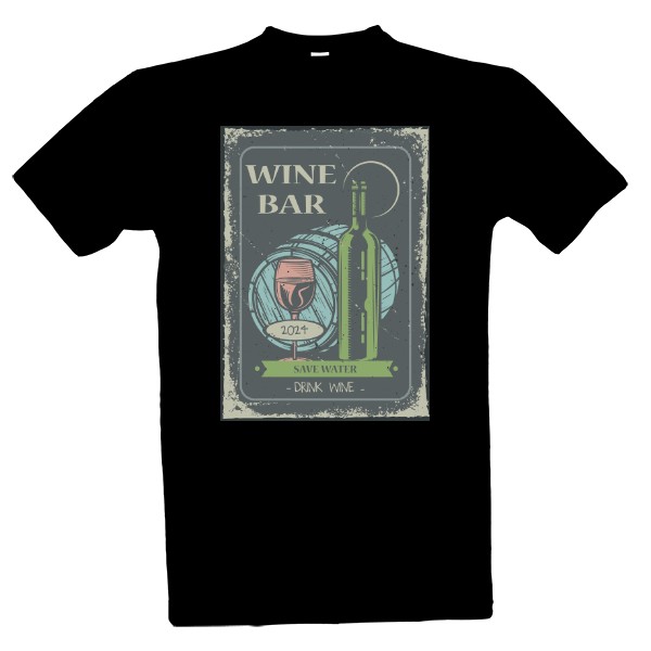 Tričko s potiskem Wine bar