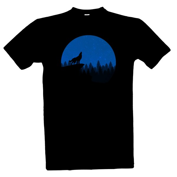 T-shirt Wolf on the Rock