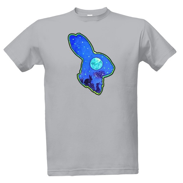 T-shirt Wolf Sillhouette – Minimalist Mystic Moon & Nature Design