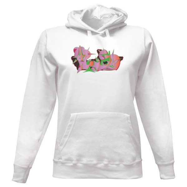 Dámska mikina s kapucňou s potlačou Woman Space PLS Kangaroo