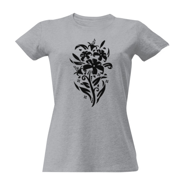 Womens tshirt nature flowers ornament T-shirt