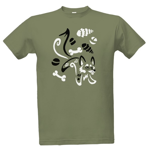 Tričko s potiskem Woofs and Bones