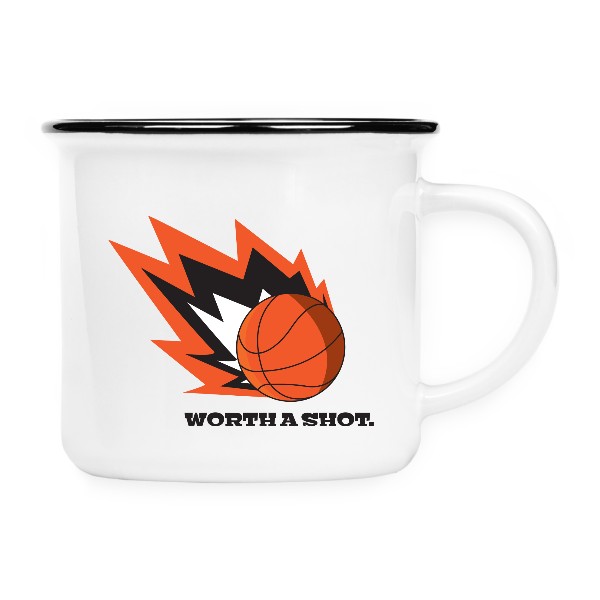 Keramikáček s potiskem worth a shot basketball