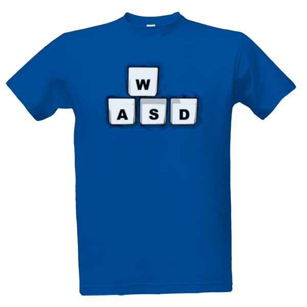 Tričko s potiskem WSAD ovládání - Pánské
