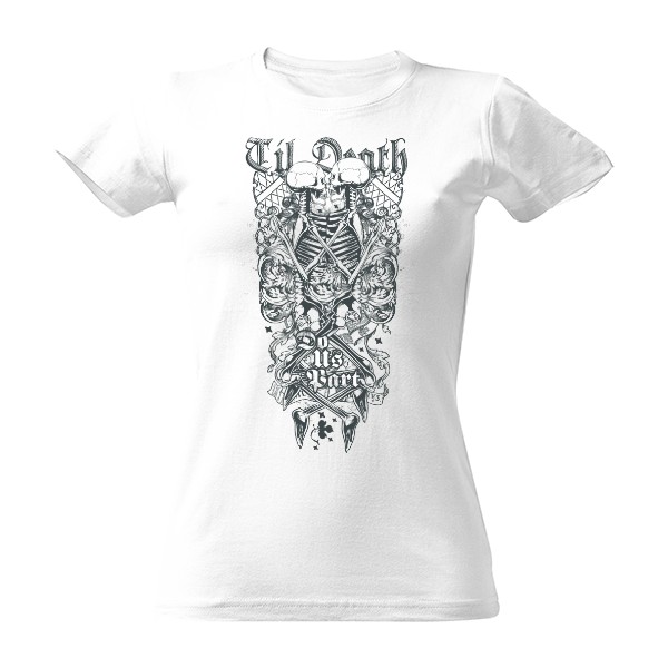 Tričko s potiskem Dámské tričko Death bílá