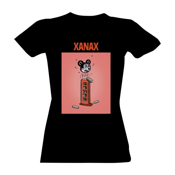 Tričko s potiskem Xanax cukríky - Dámske Tričko