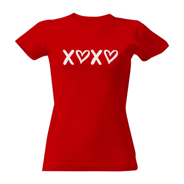 Tričko s potiskem XOXO Hugs and kisses
