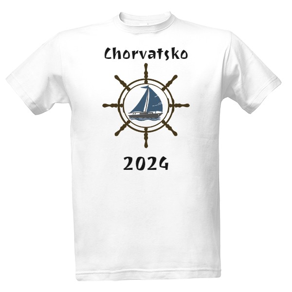 Tričko s potiskem Yachting loď upravitelný text