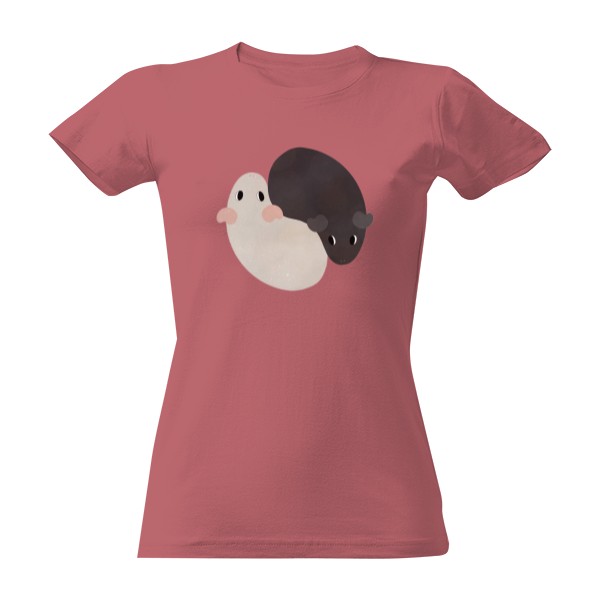 Tričko s potiskem Ying Yang damske triko s morcaty