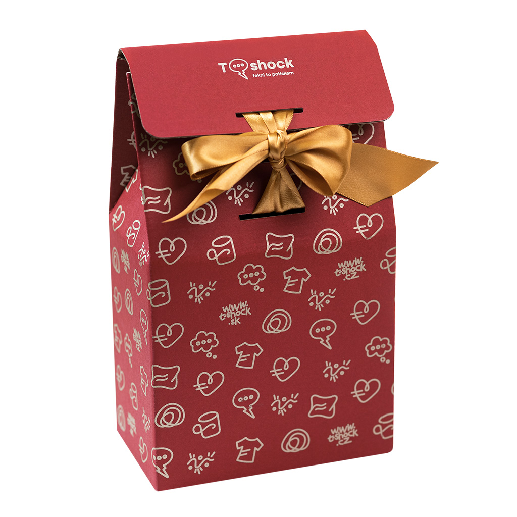 Gift bag with gold ribbon