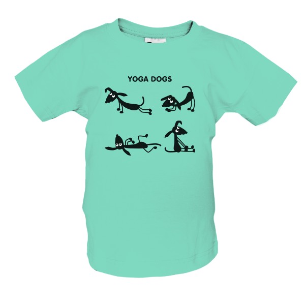 Yoga Dogs - childrens T-shirt