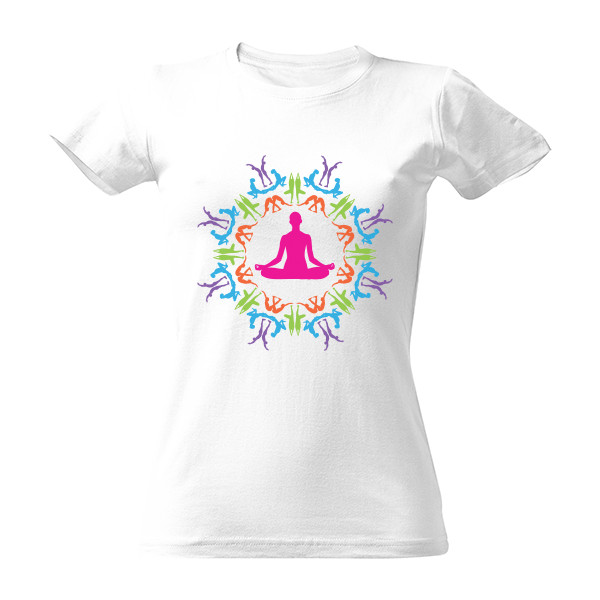 Tričko s potlačou yoga symbol pro ženy