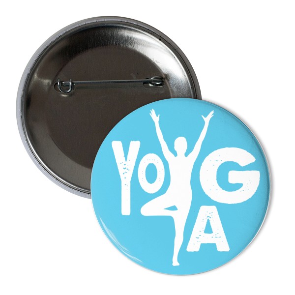 Button s potiskem Yoga