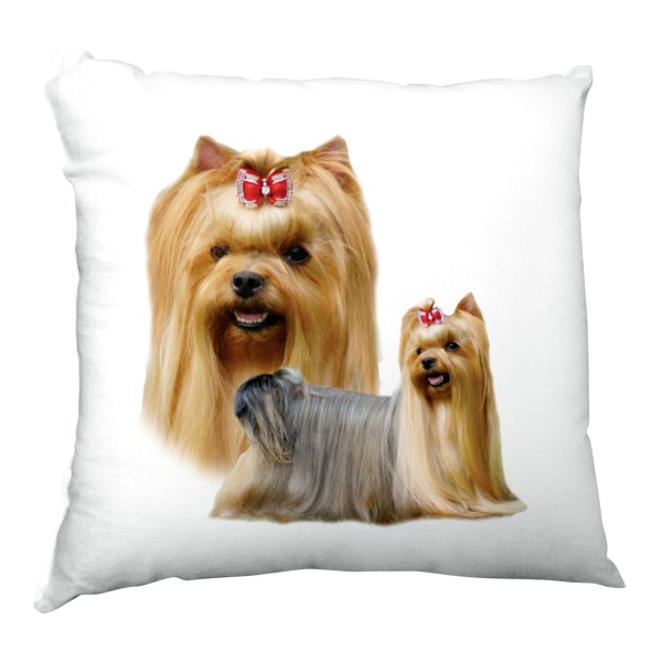 Satin Pillow s potiskem Yorkšírský teriér