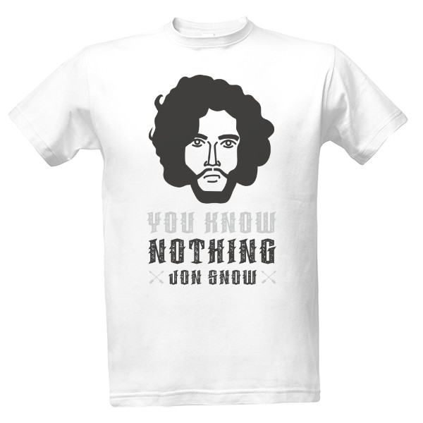Tričko s potiskem You know nothing
