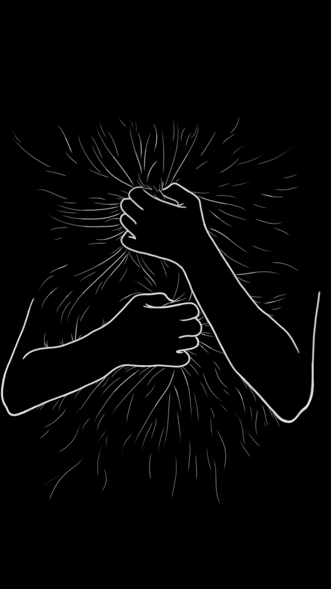 Tričko s potiskem I need a hug... - bílá