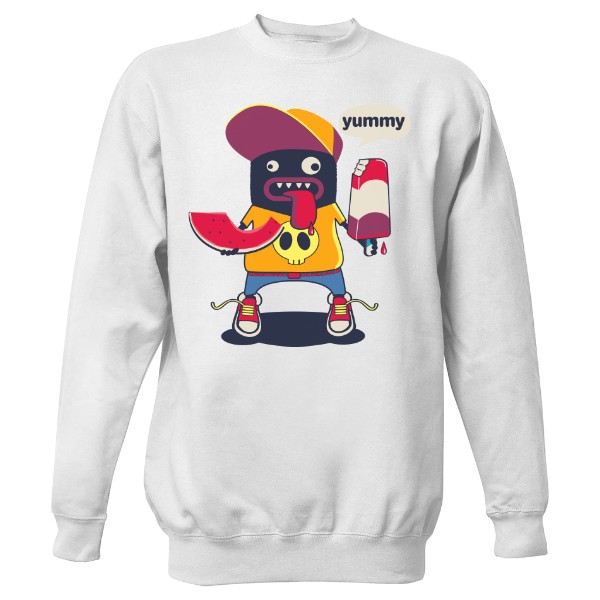 Mikina bez kapuce Unisex s potiskem Yummy Ramirez bez kapuce hip hop