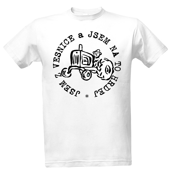 Tričko s potiskem Z vesnice