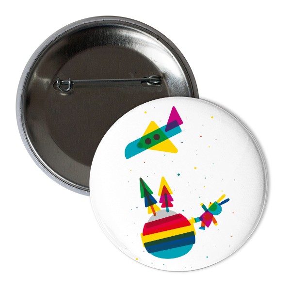 Zábavná grafika Square na odznaku