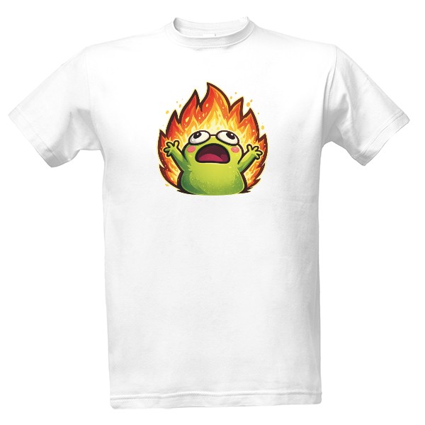 Tričko s potiskem Žabí Ohnivák